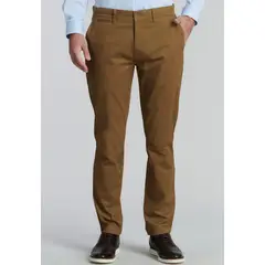 FEROUCH - Pantalón Twill Slim /33 Business Café