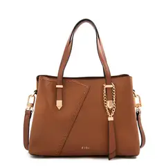 ZIOL - Cartera dos asas tres divisiones mediana biel café