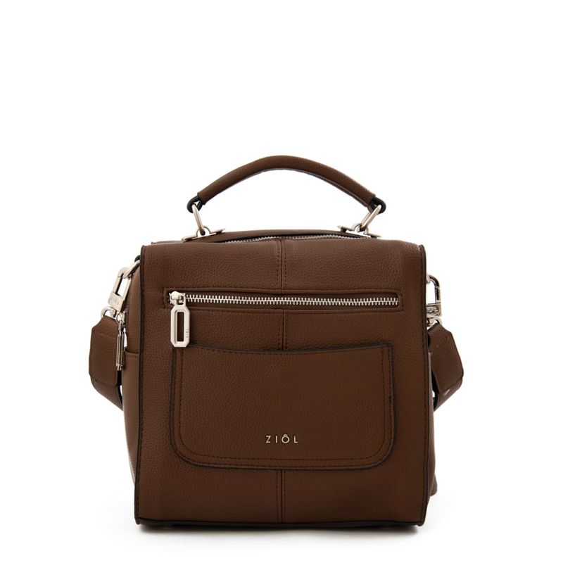 ZIOL - Mochila mediana hela café oscuro