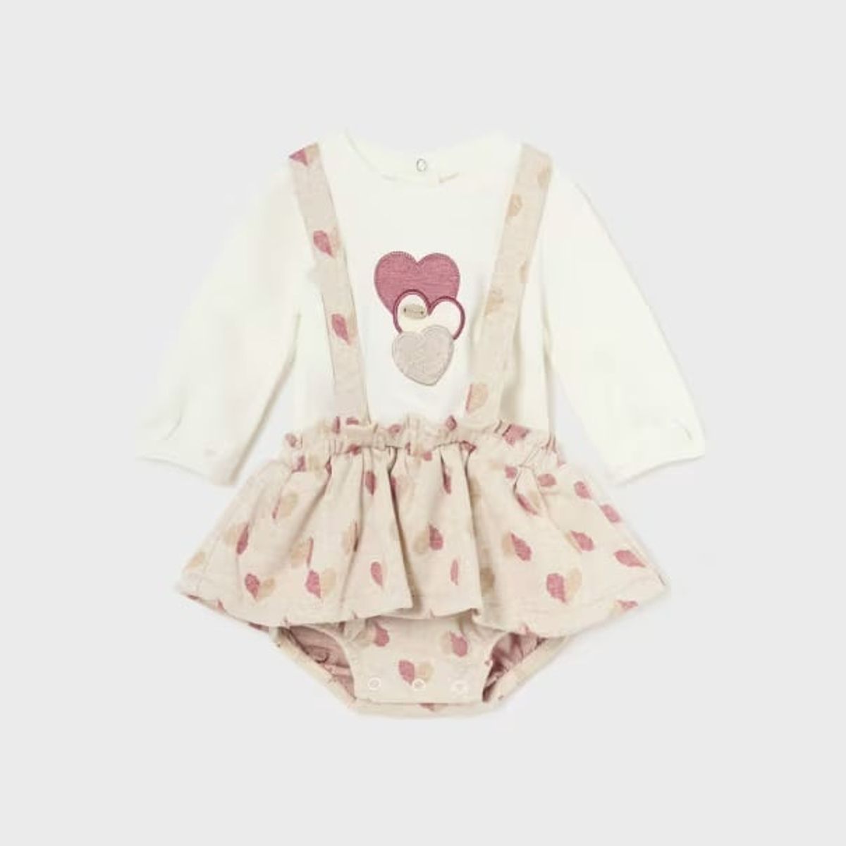 MAYORAL - Elegante Conjunto 3 piezas falda recién nacida