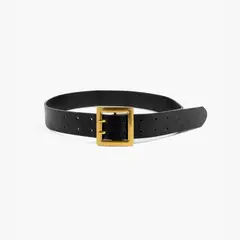 LOUNGE - Cinturón Mujer Pin Doble Negro