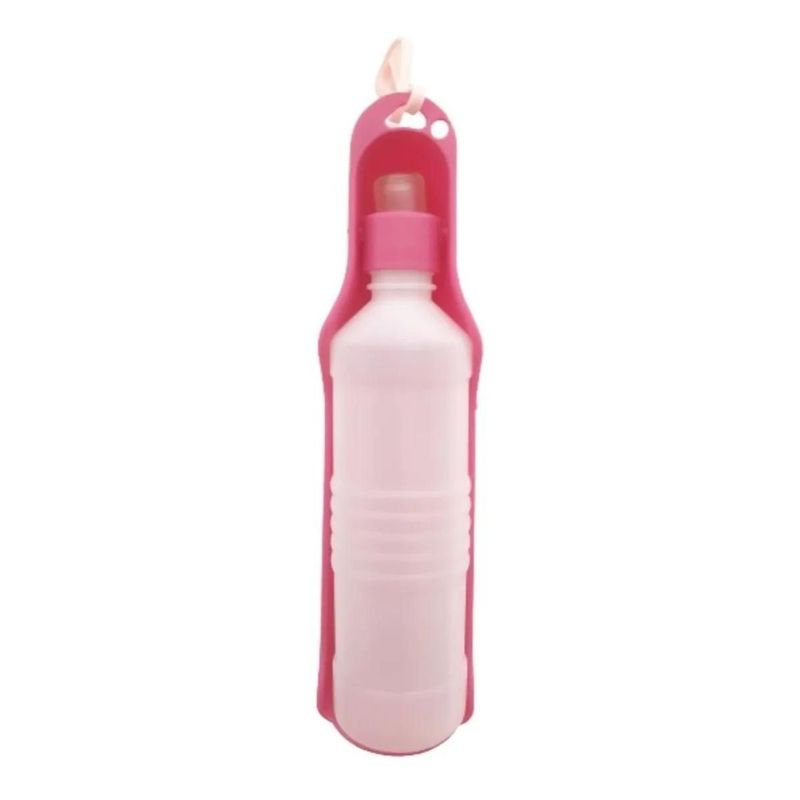 GENERICO - Bebedero Portátil Para Perros Gatos Mascotas 500ml Rosa