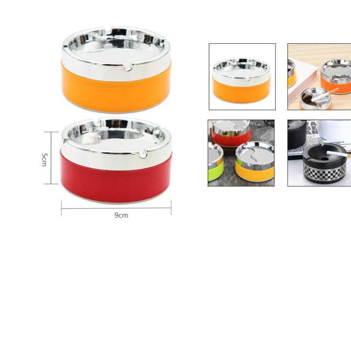 GENERICO - Cenicero Metalico de Colores