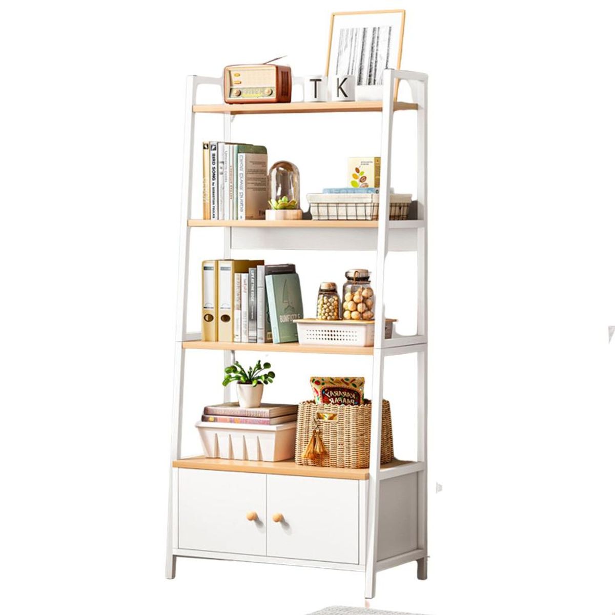 DETODOYMAS - Estante Living Librero 65x40x150cm Chic Home - Blanco