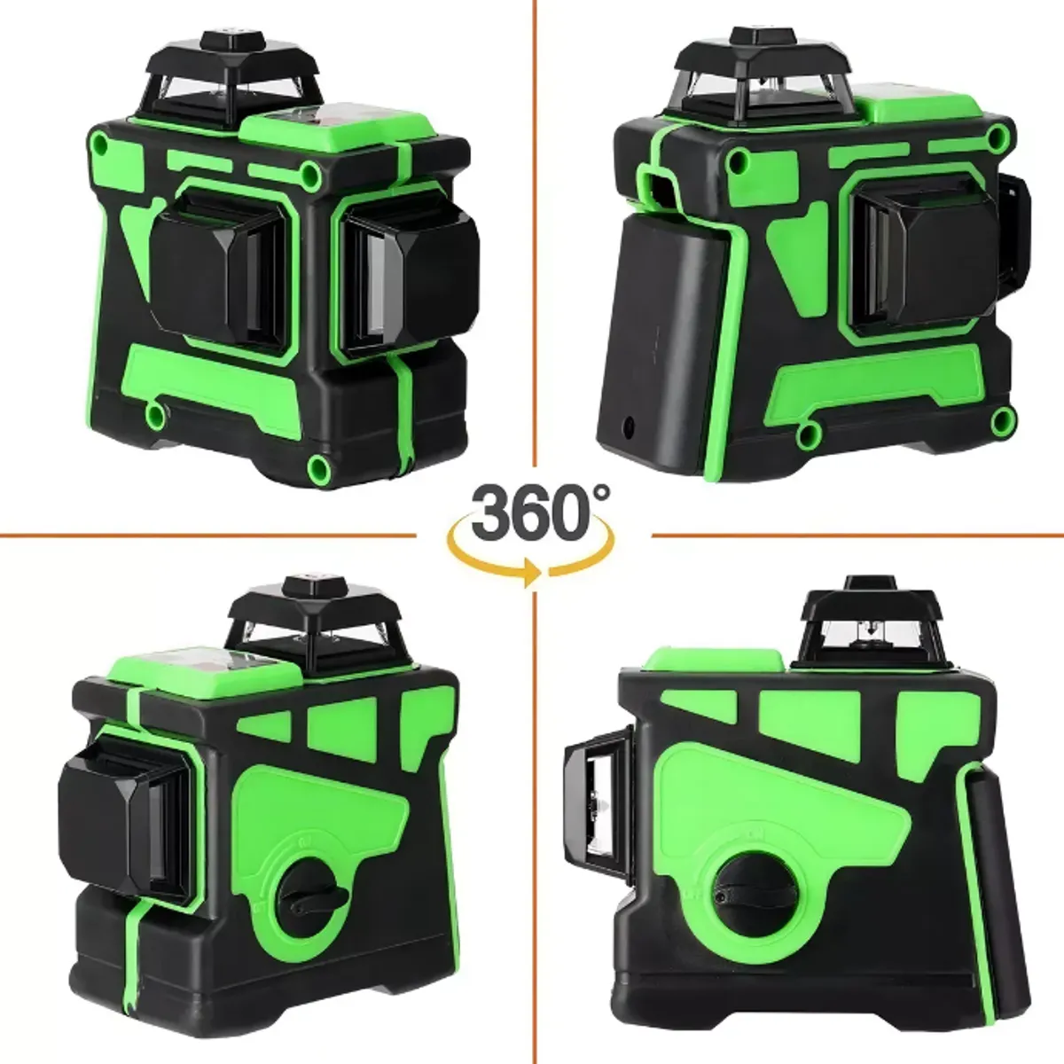 GENERICO - Nivel láser 3D 12 Líneas 360° + 2 Baterías