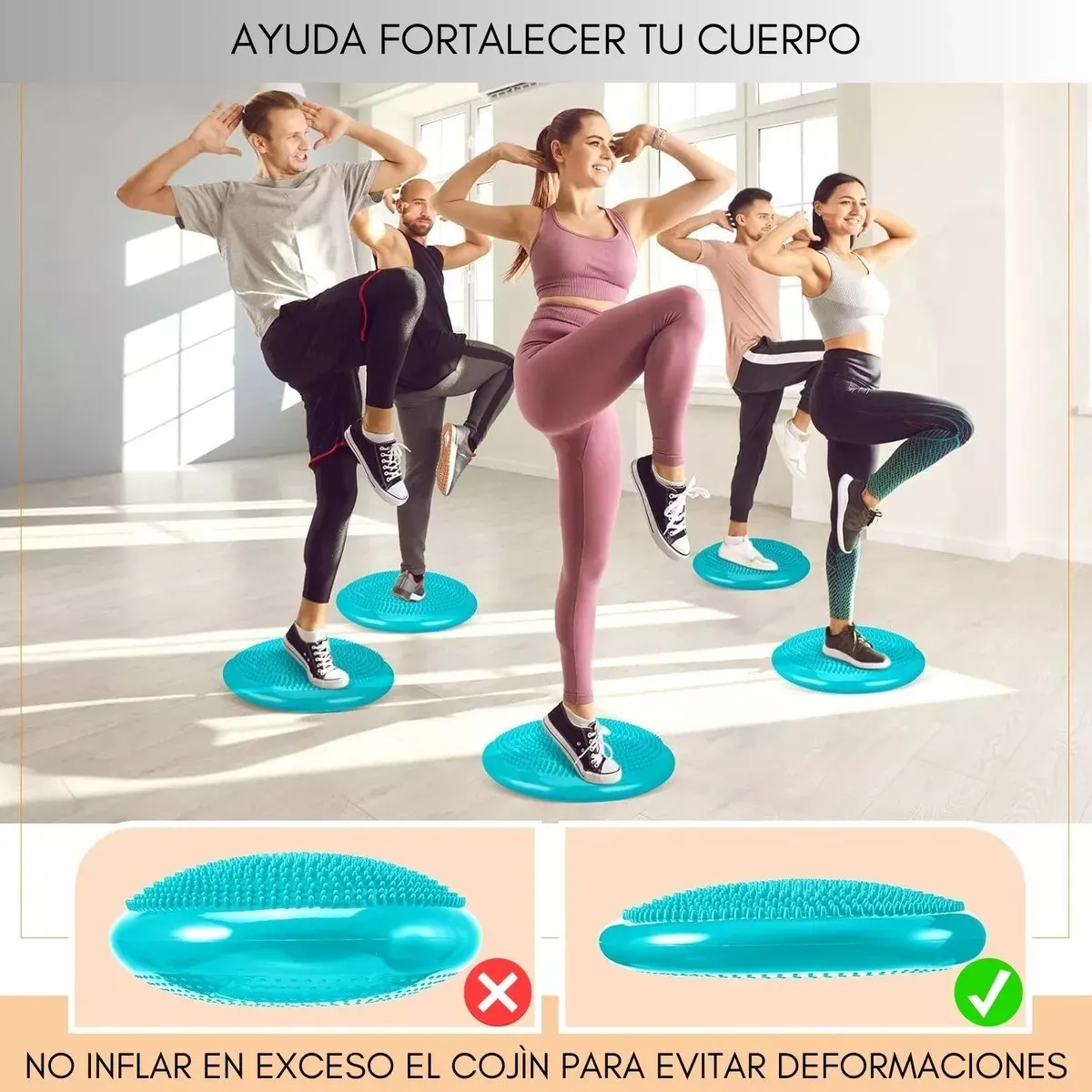 MUNDO MAGIA - Cojín Autismo Sensorial Propioceptivo Yoga Balones 34cm