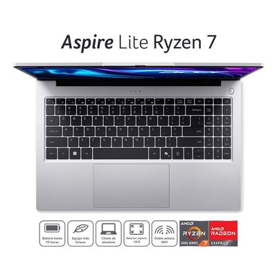 Imagen 2 del producto Notebook AL15-41P-R0ZY-1 - AMD Ryzen™ 7 5700U - 32GB RAM - 512GB SSD - 15,6"" FHD