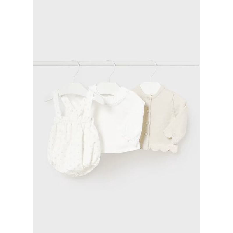 MAYORAL - Elegante  Conjunto 3 piezas vestir recién nacida
