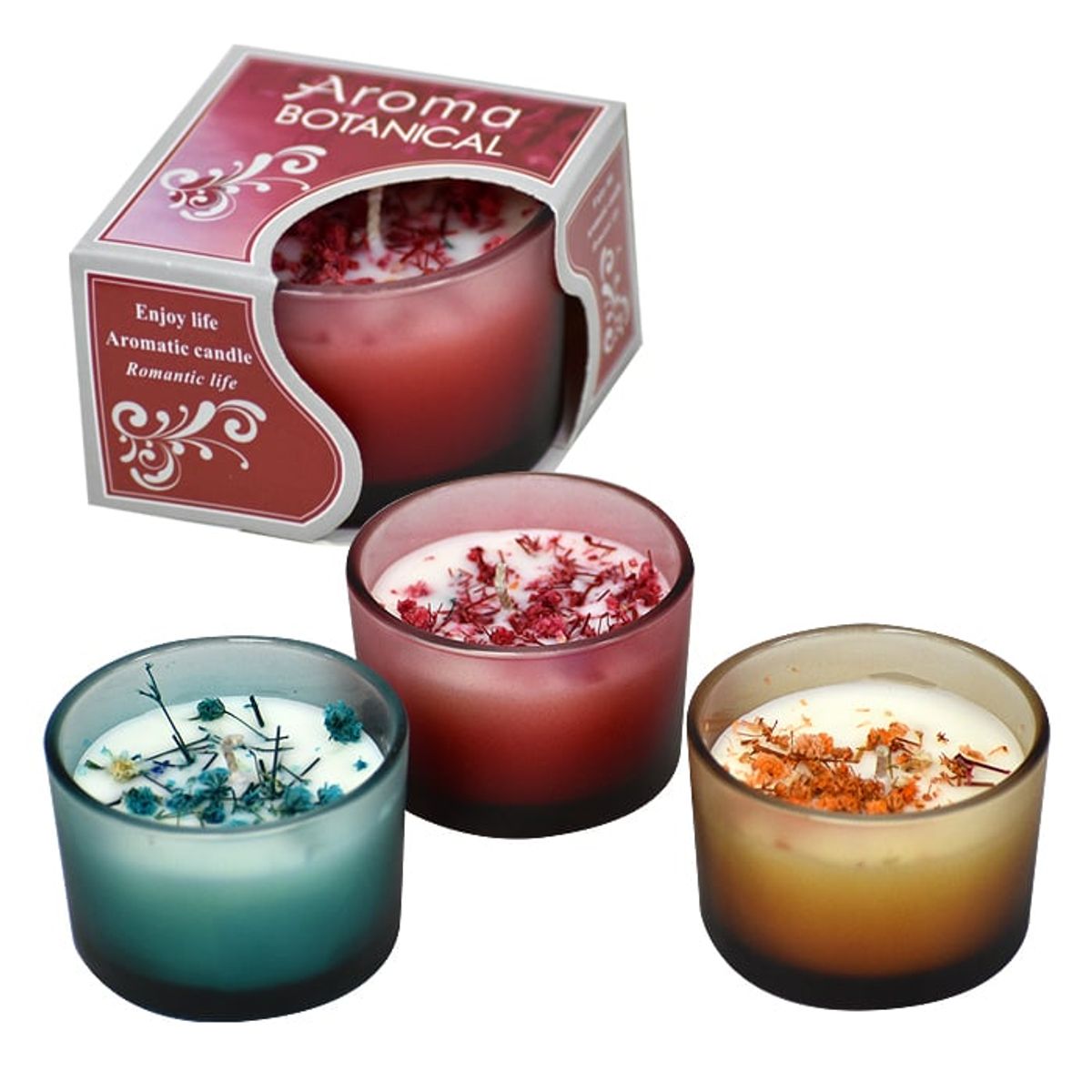 MSA MUEBLES SANTA ANA - Vela Aromática Pétalos ( 3 Colores individuales )