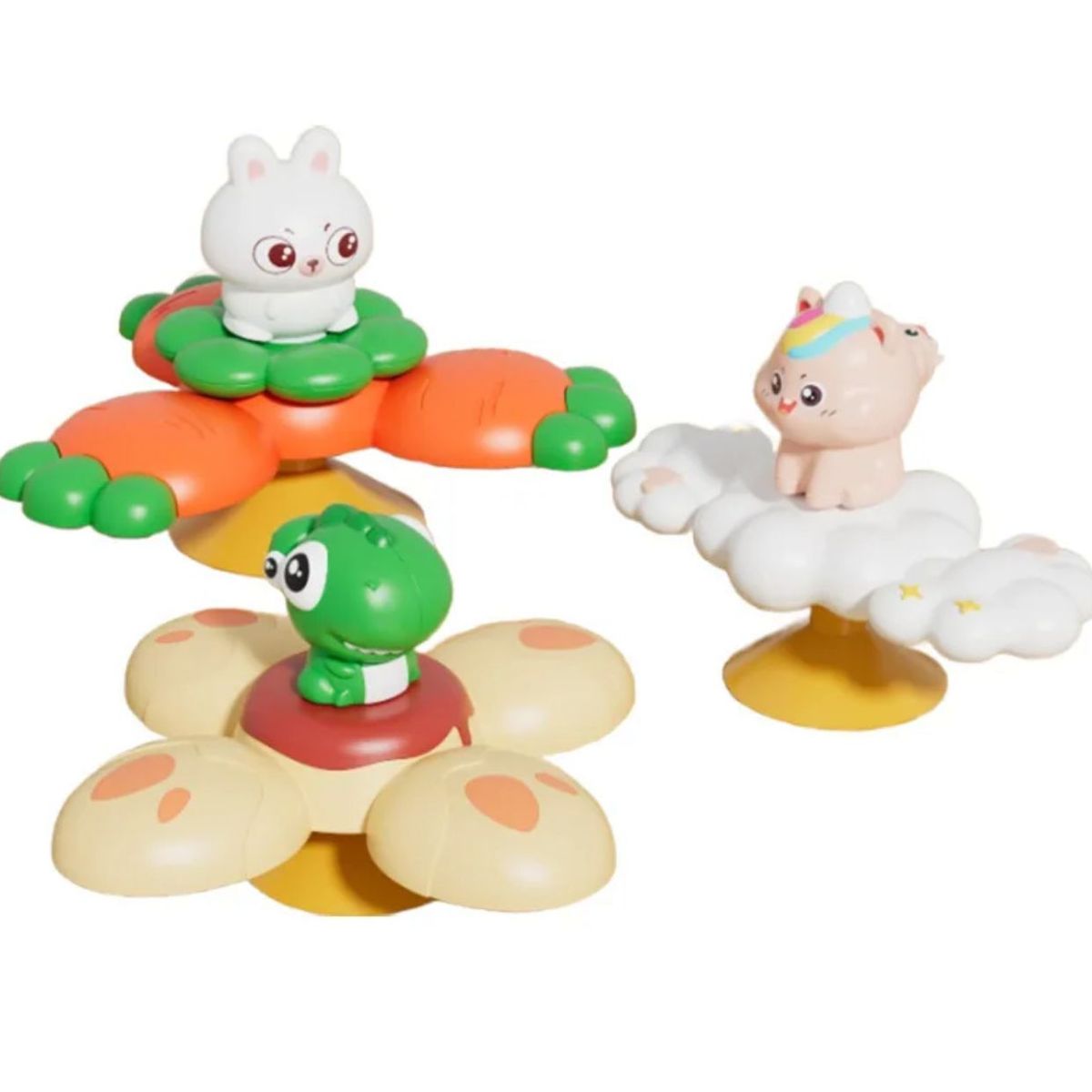 GENERICO - Juguetes Giratorios Pack X3 Spinner Con Ventosas