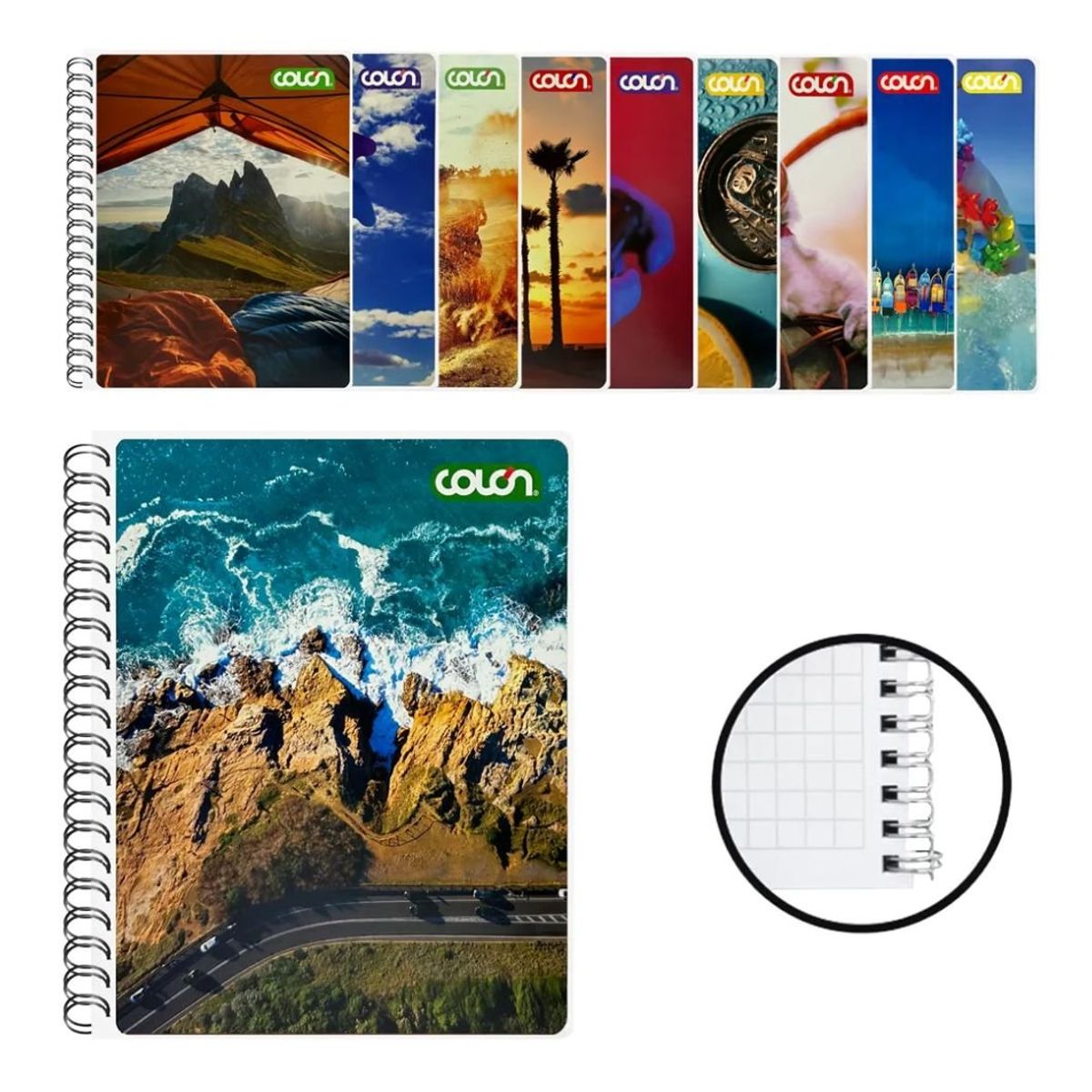 COLON - Pack 10 Cuadernos univ. Matemática 7mm 100H Diseños