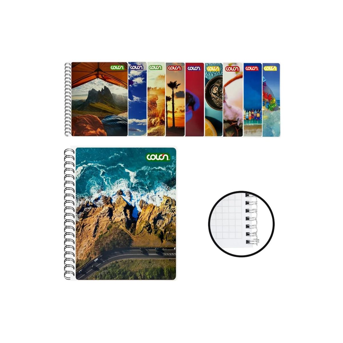 COLON - Pack 10 Cuadernos univ. Matemática 7mm 100H Diseños