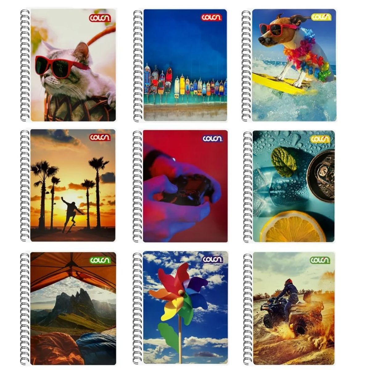 COLON - Pack 10 Cuadernos univ. Matemática 7mm 100H Diseños