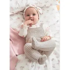 MAYORAL - Elegante Conjunto 2 piezas Pelele peto con diadema recién nacida