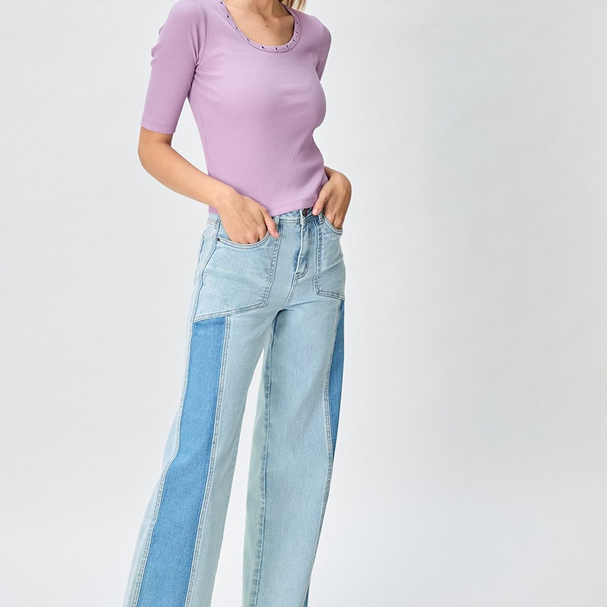 IO - Polera Manga Corta Morado Mujer Io