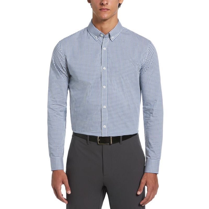 ORIGINAL PENGUIN - Camisa De Hombre Formal Algodón Cuadros Azul Original Penguin