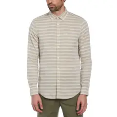 ORIGINAL PENGUIN - Camisa De Hombre Rayas Khaki