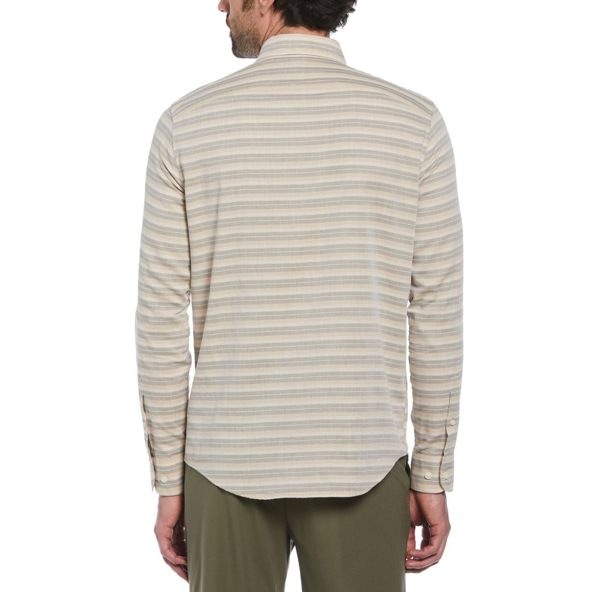 ORIGINAL PENGUIN - Camisa De Hombre Rayas Khaki