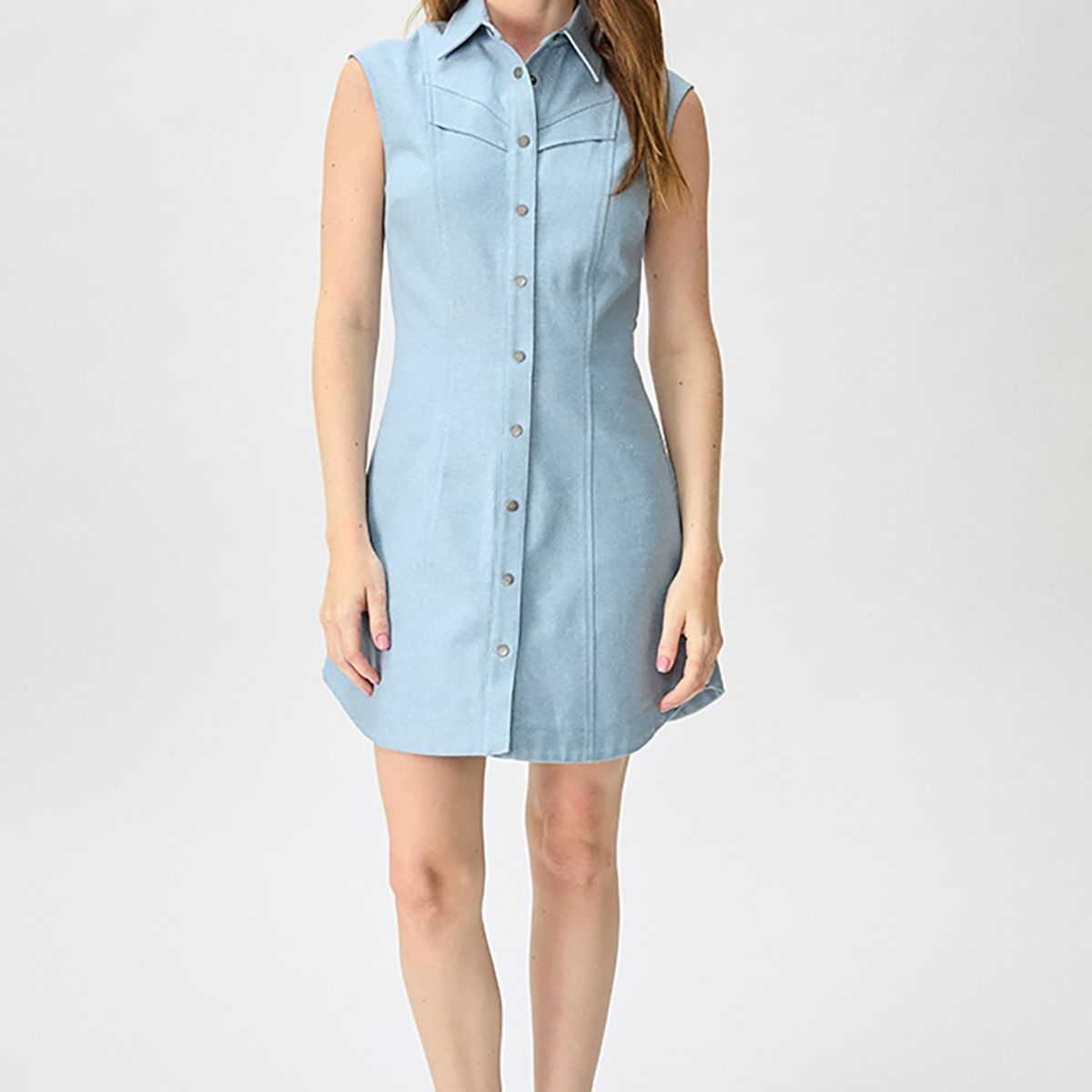 IO - Vestido Corto Celeste Mujer Io