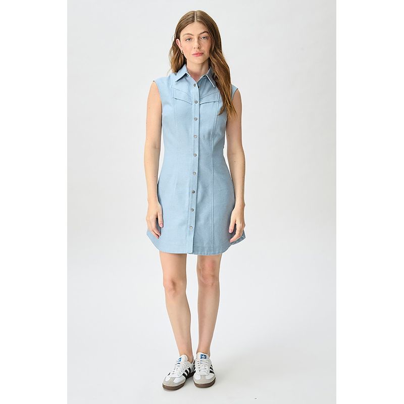 IO - Vestido Corto Celeste Mujer Io