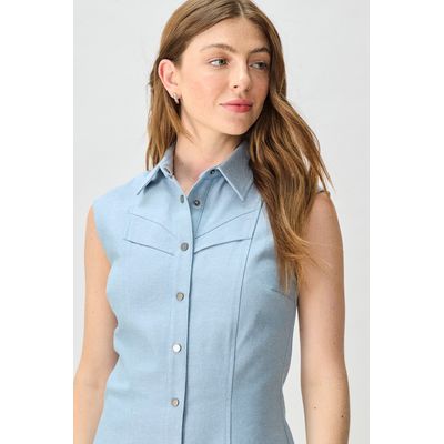 Imagen 2 del producto Vestido Corto Celeste Mujer