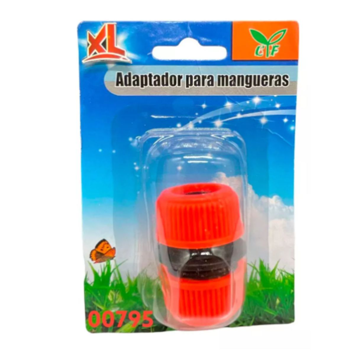 GENERICO - Acople Conector Para Mangueras Riego Jardin NARANJA