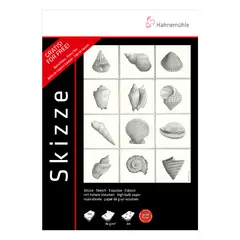 HAHNEMUHLE - Set 2 Block Dibujo 96gr Hahnemühle A4 + Estuche de 6 lápices