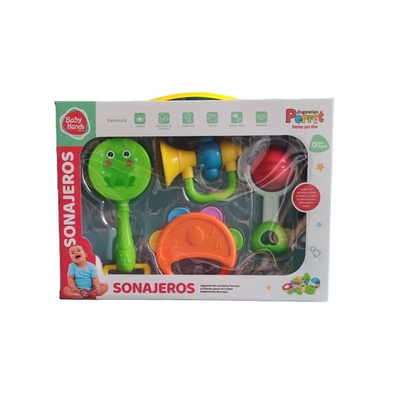 PERROT - Set De 4 Cascabeles Caja Juguetes Perrot