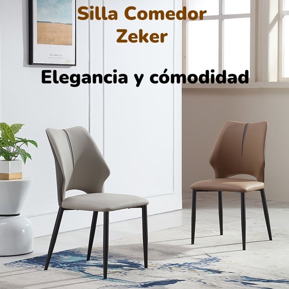 LUBABYCAS - Pack 2 Sillas De Comedor Estilo Italiano Zeker By LuBabycas