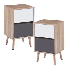 PANDALINO - Pack 2 Veladores Margot - Diseño Nórdico Minimalista