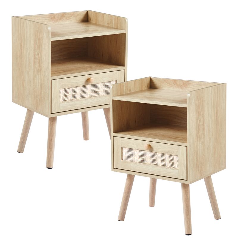 PANDALINO - Pack 2 Veladores Norlan - Elegante y funcional