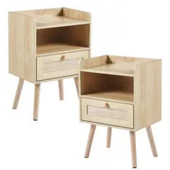 PANDALINO - Pack 2 Veladores Norlan - Elegante y funcional