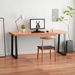 PANDALINO - Escritorio Rústico Belén 160cm - Madera y Metal - Oficina en Casa
