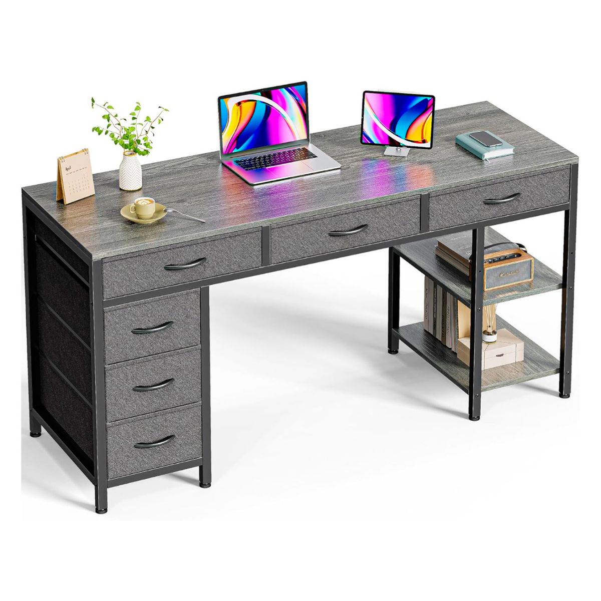 PANDALINO - Escritorio Ejecutivo Gino 140cm - Trabaja con comodidad y estilo