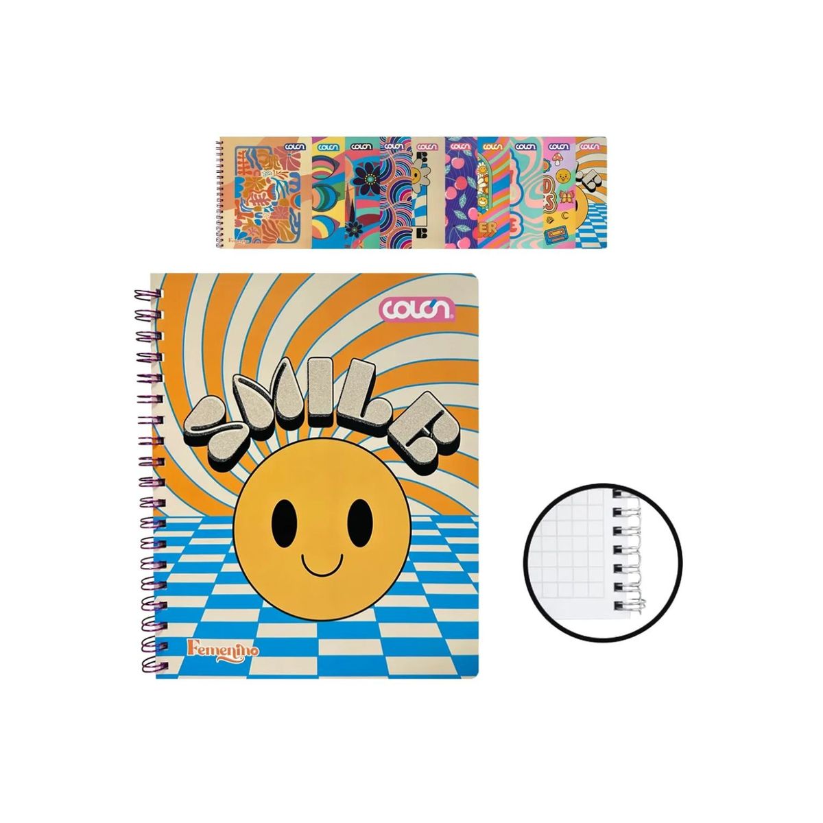 COLON - Pack 10 Cuadernos Univ Femenino Matemática 7mm 100H