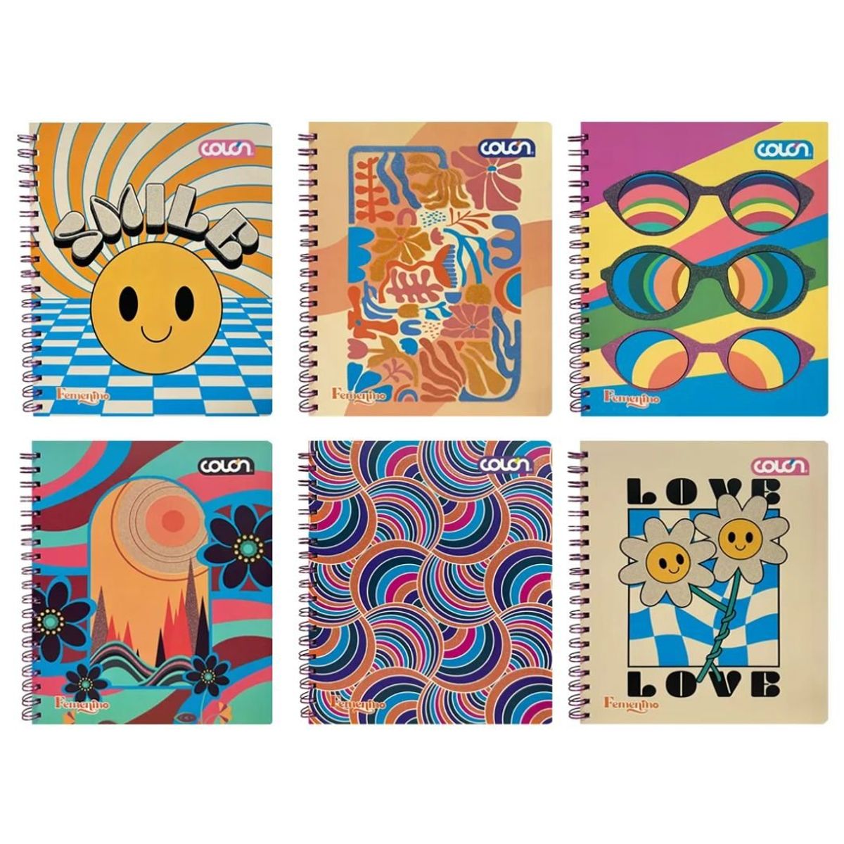 COLON - Pack 10 Cuadernos Univ Femenino Matemática 7mm 100H