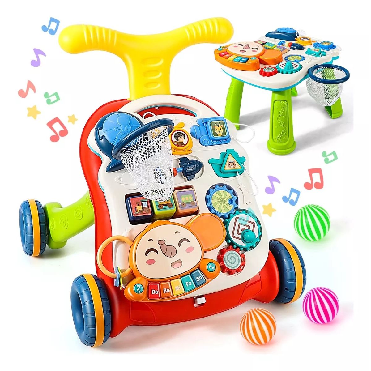 GENERICO - Corre Pasillo Caminadora Mesa Primero Pasos Musical 2 En 1