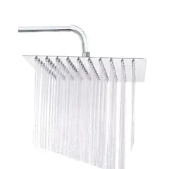 ALDAY - Kit Brazo De Ducha 30Cm + Plato Redondo N8 en Acero Inoxidable