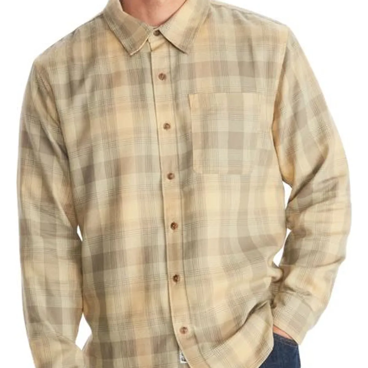 MARMOT - Camisa Manga Larga Fairfax Novelty Hombre Beige