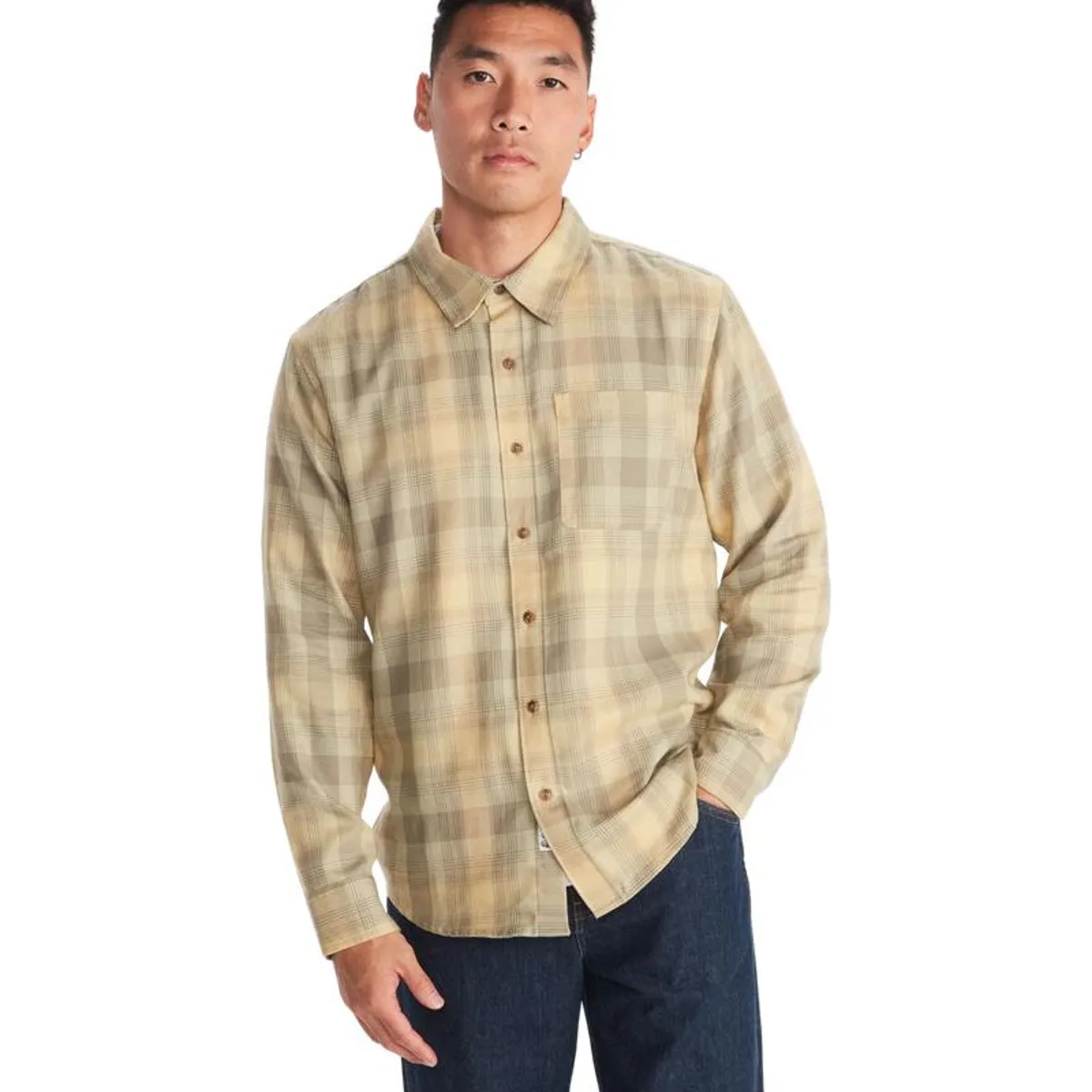 MARMOT - Camisa Manga Larga Fairfax Novelty Hombre Beige