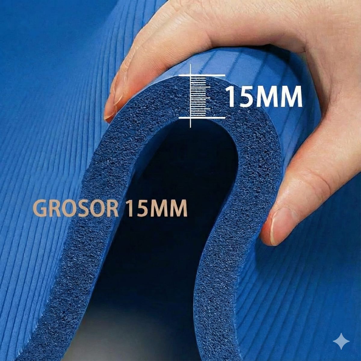 ELECTROMOVIL - Mat de Yoga 15mm de grosor Antideslizante