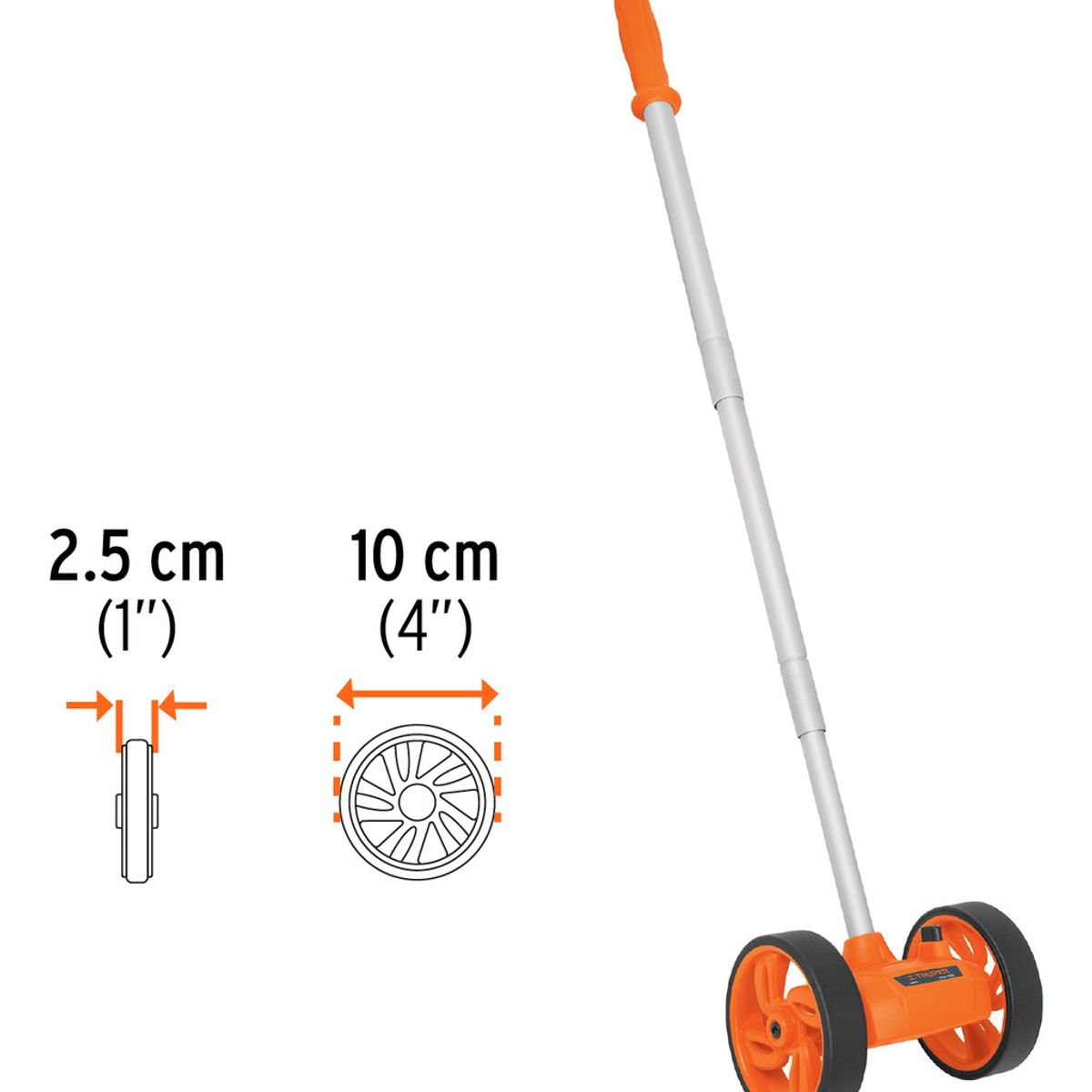 TRUPER - Odómetro Análogo Con Doble Rueda De 4 Pulgadas Truper 15830