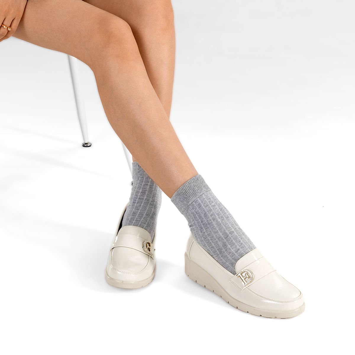 WEIDE - Mocasin Casual Mujer Charol Vintage Comodo Cuña Weide JML10