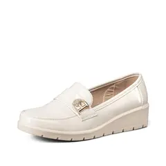 WEIDE - Mocasin Casual Mujer Charol Vintage Comodo Cuña JML10