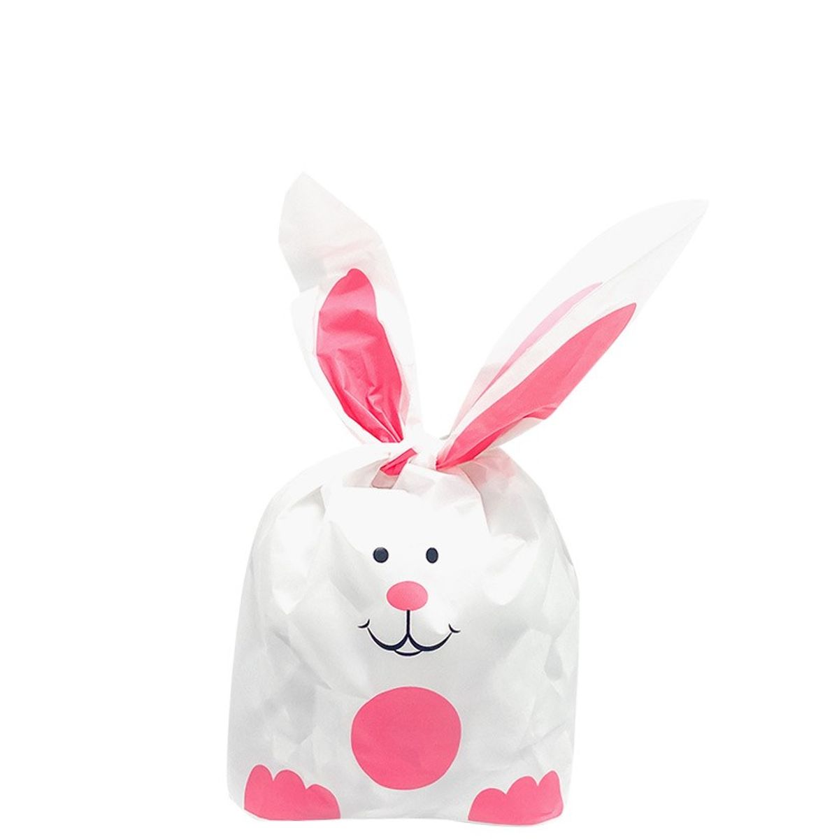 GENERICO - BOLSA CONEJO GRANDE ROSADO 20X33 CM X12 UNI