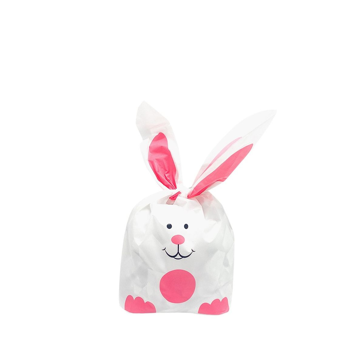 GENERICO - BOLSA CONEJO GRANDE ROSADO 20X33 CM X12 UNI