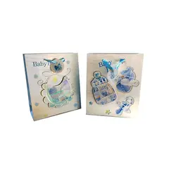 GENERICO - BOLSA DE REGALO BABY BOY GLITTER 3D 195X235 CM X12 UNI
