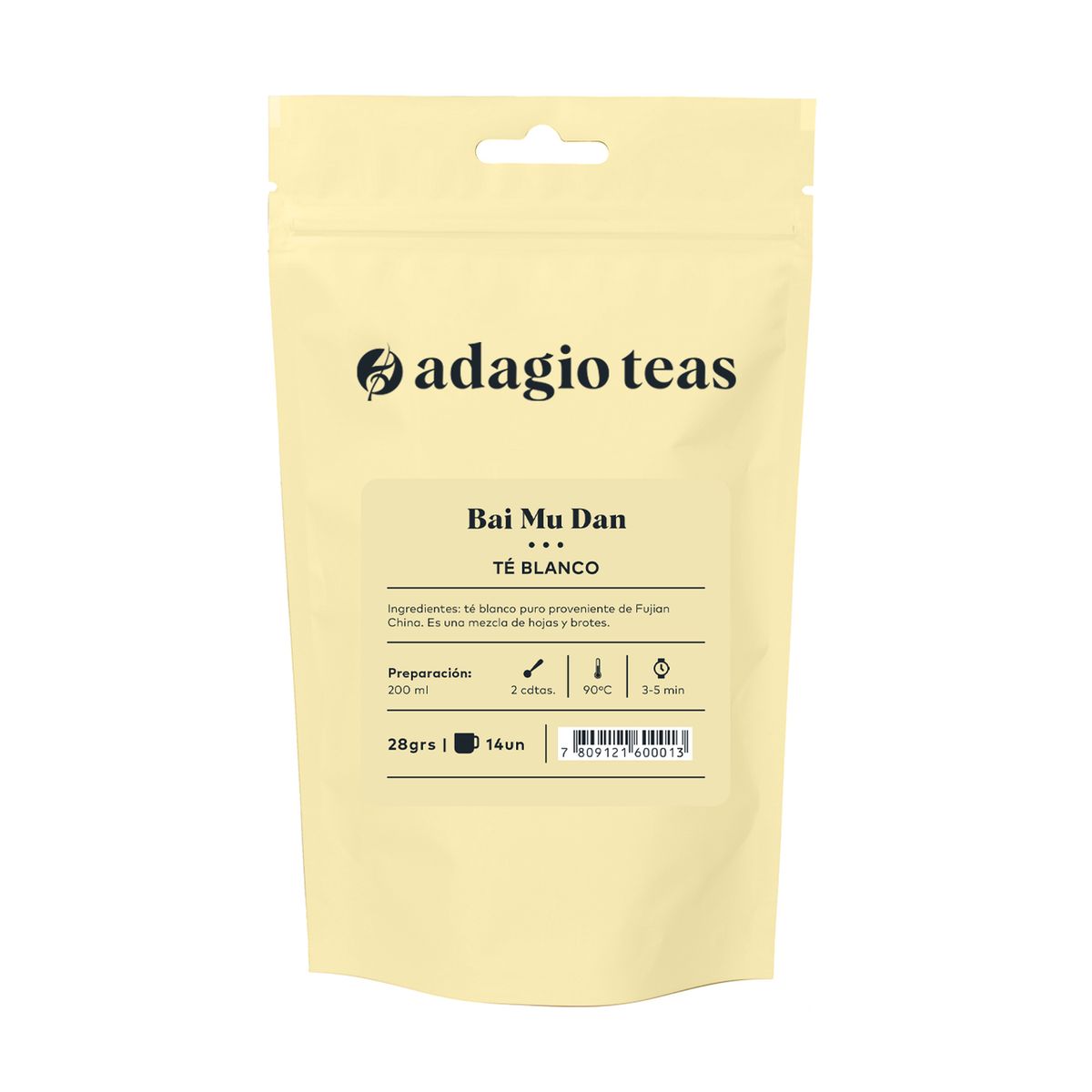 ADAGIO TEAS - Té Blanco Bai Mu Dan 28 grs