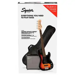 SQUIER - Pack Bajo Eléctrico Affinity Precision Bass PJ Pack