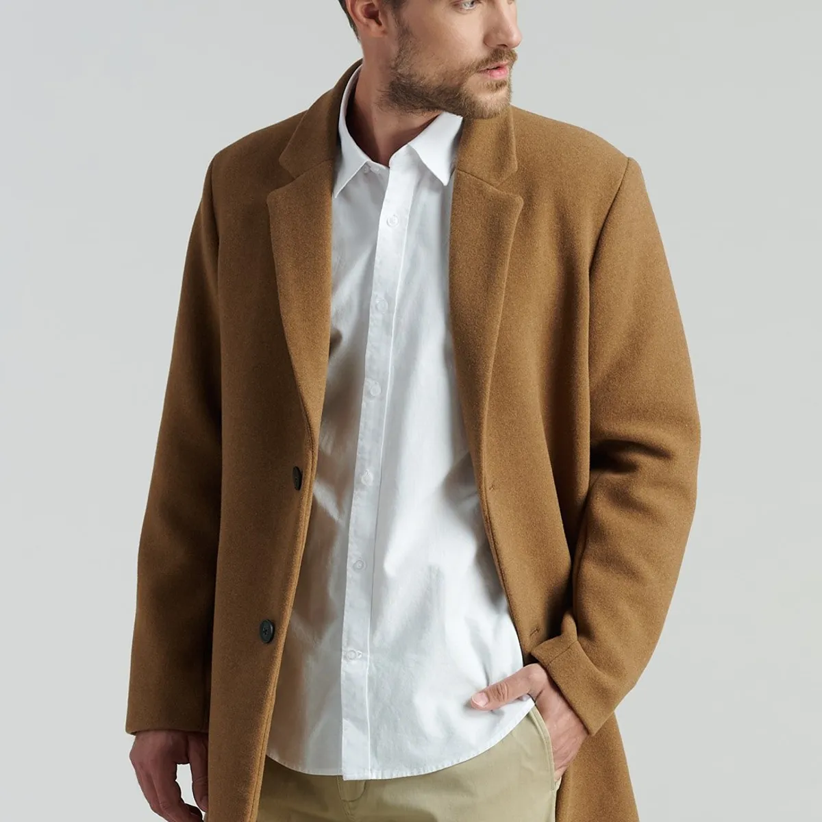 FEROUCH - Abrigo Clásico Houston Fr Café Ferouch